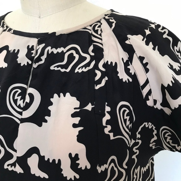 APRIL, MAY - Long Sleeve Printed Trapeze Dress - Picture 4 of 4